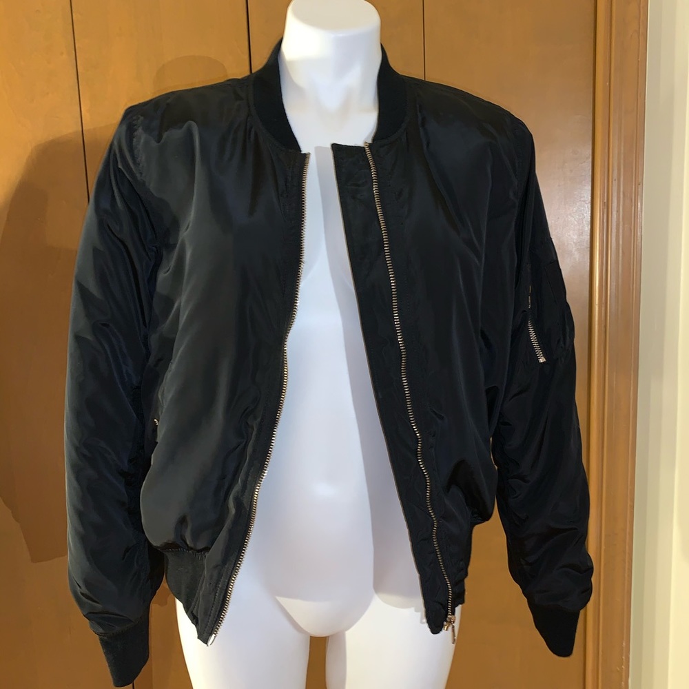 Black bomber jacket